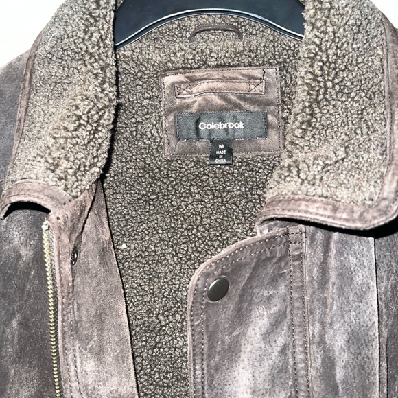 Colebrook Olive Green Suede coat M (definitely a Large) - Picture 1 of 14